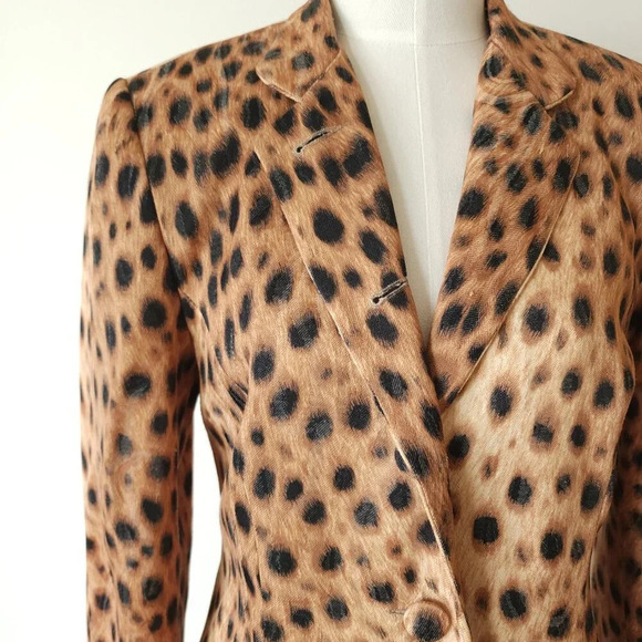 Vintage Yvan & Marzia Cheetah Print Blazer - Picture 2 of 10